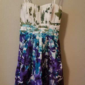 Floral Strapless Party Dress